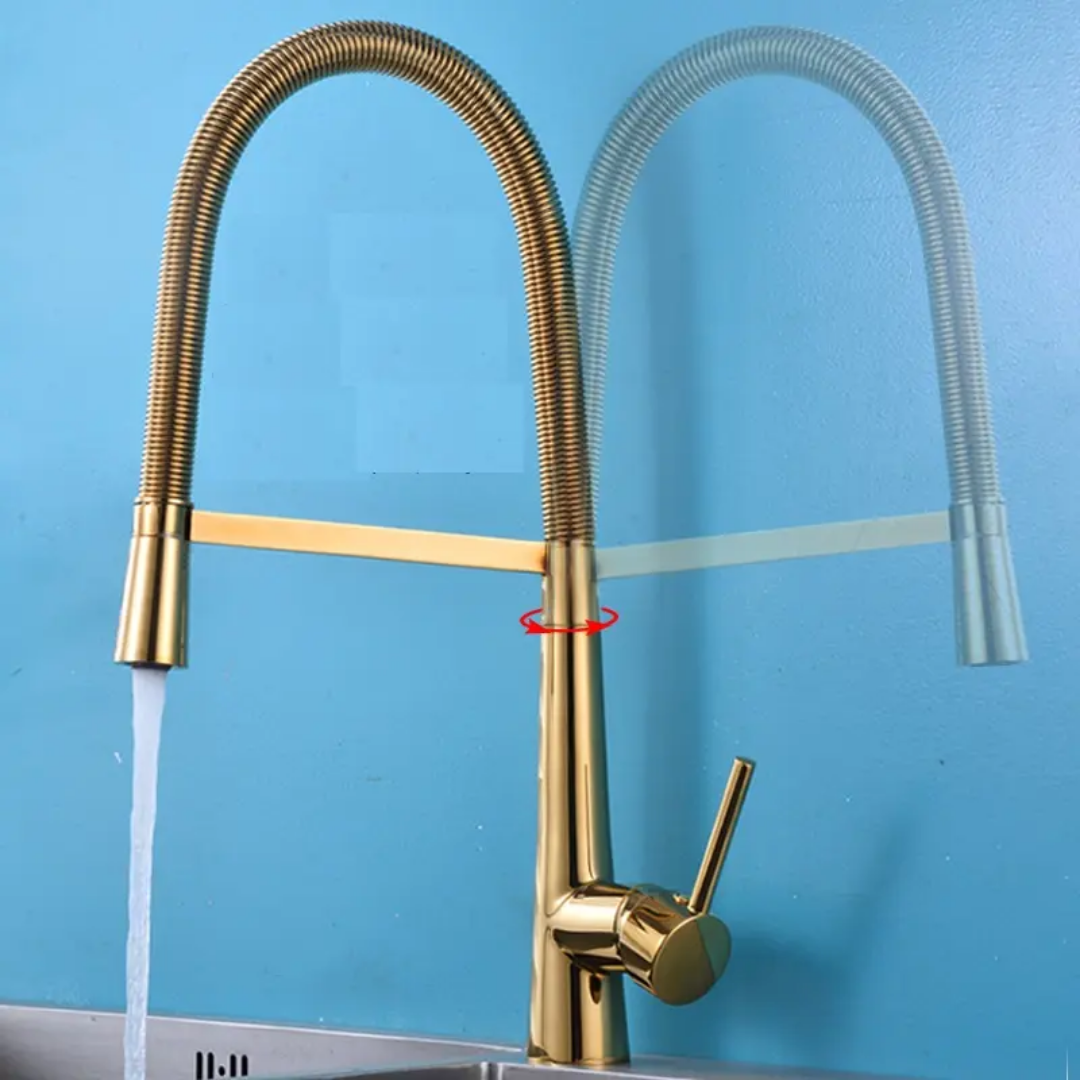 Sleek Imported Kitchen Faucet | Silver - Black - Gold