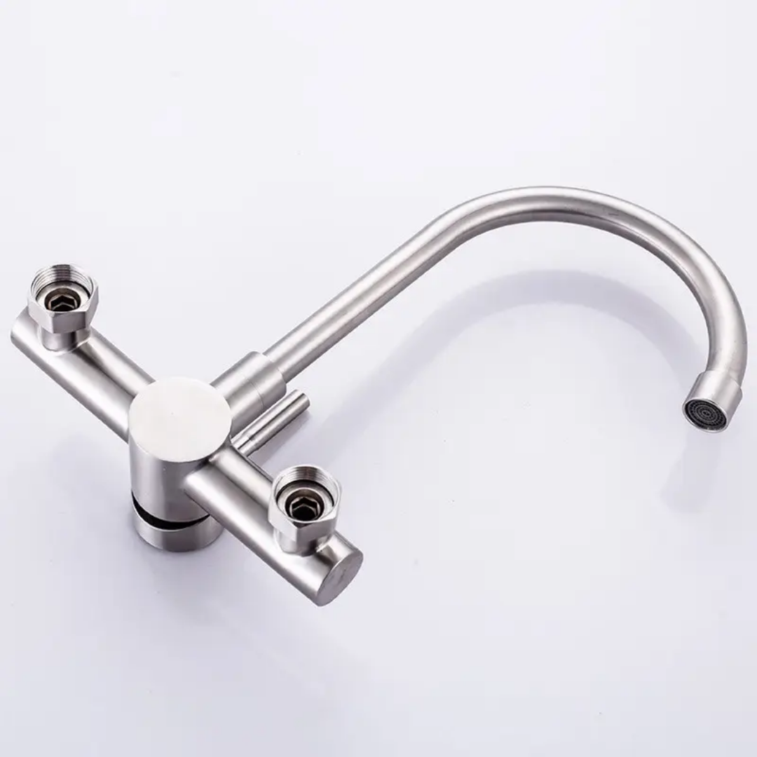 Wall Mounted Kitchen Faucet | Silver