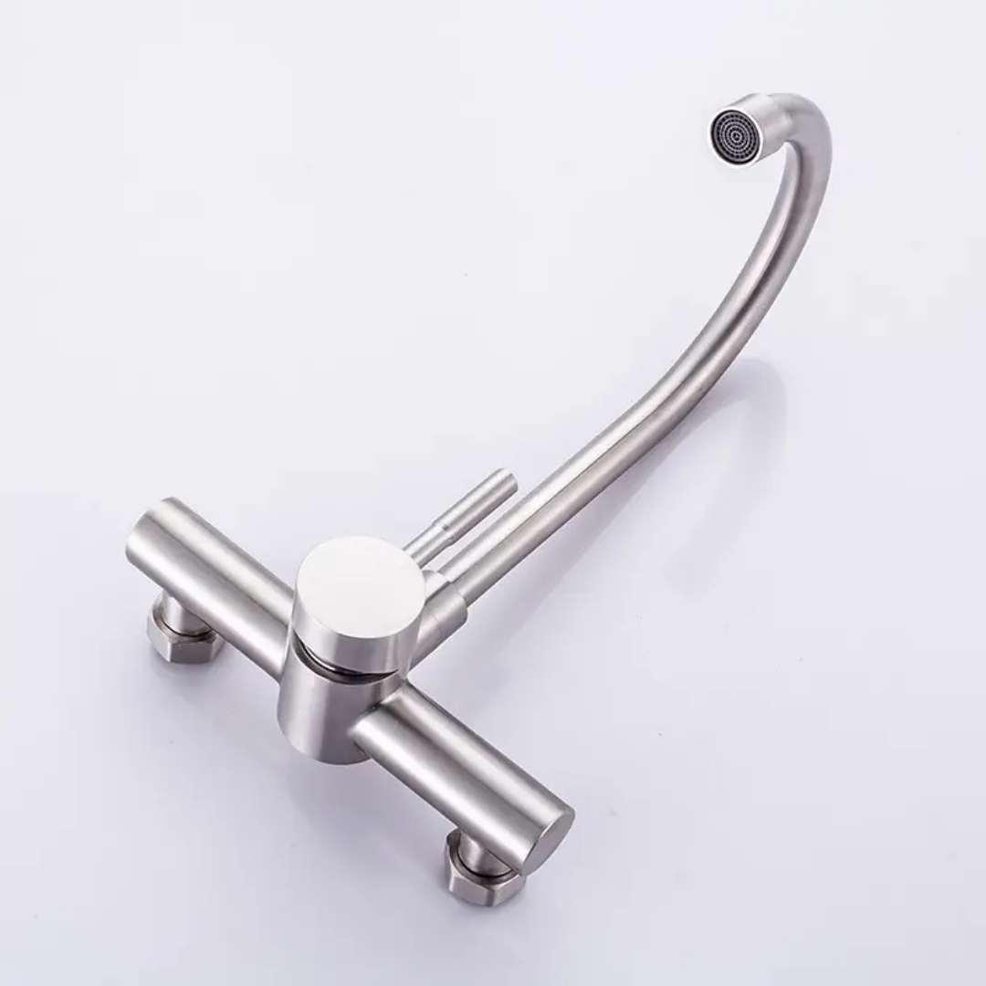 Wall Mounted Kitchen Faucet | Silver