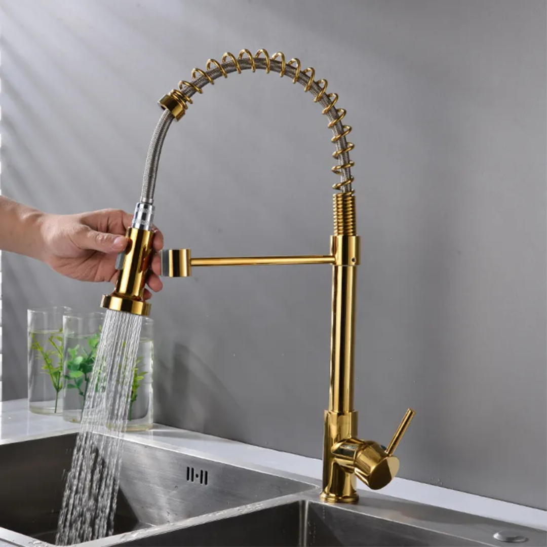 360° Movable Kitchen Faucet | Silver - Black - Gold