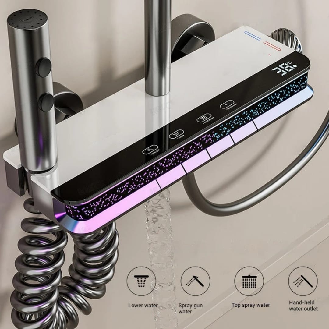 Gravity Piano Bath Set | Metallic Grey
