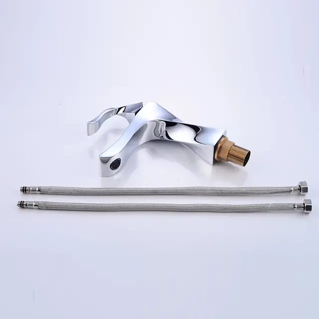 Brass Spiral Bathroom Faucet | Silver - Black - Gold