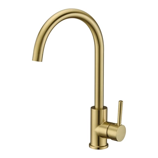 Stainless Steel Round Kitchen Faucet | Silver - Black - Gold