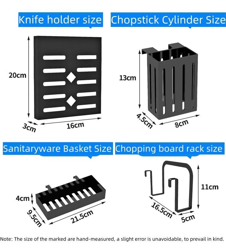Stainless Steel Kitchen Rack | Black