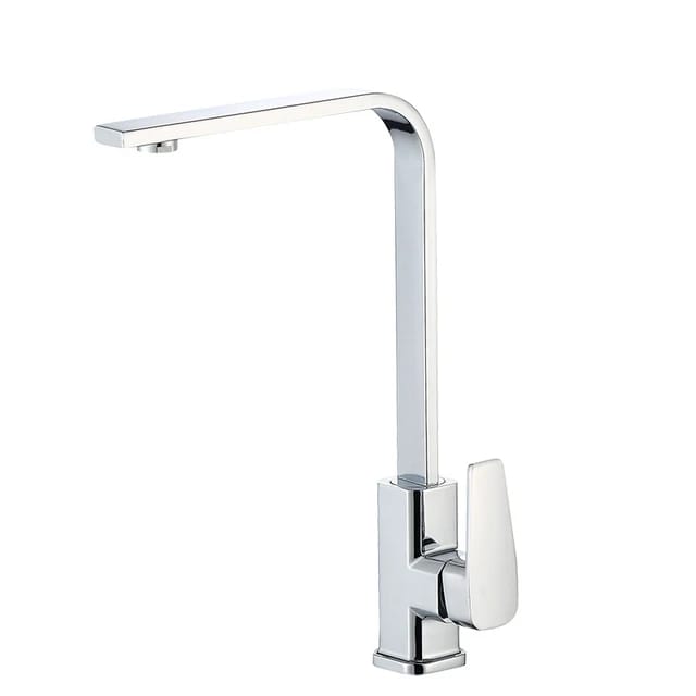 Stainless Steel L-Shape Kitchen Faucet | Silver - Black