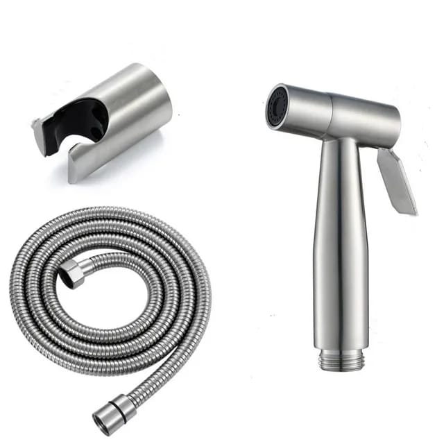Stainless Steel Muslim Toilet Shower Set | Silver - Black - Gold