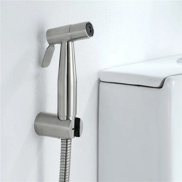 Stainless Steel Muslim Shower | Silver - Black