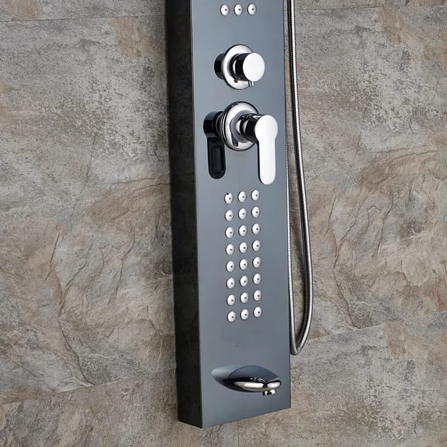 Stainless Steel Wall Hanging Shower Panel | Silver - Black - Gold