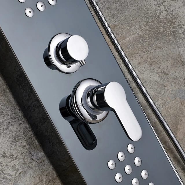 Stainless Steel Wall Hanging Shower Panel | Silver - Black - Gold