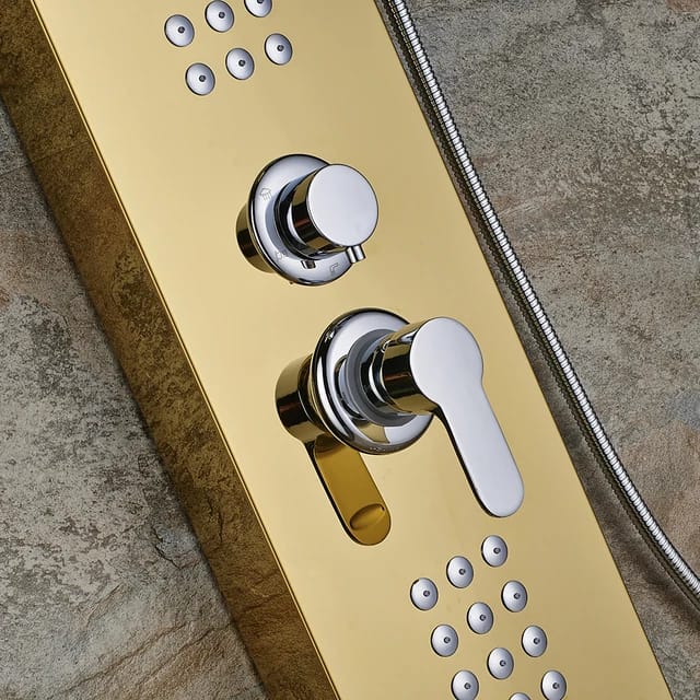 Stainless Steel Wall Hanging Shower Panel | Silver - Black - Gold