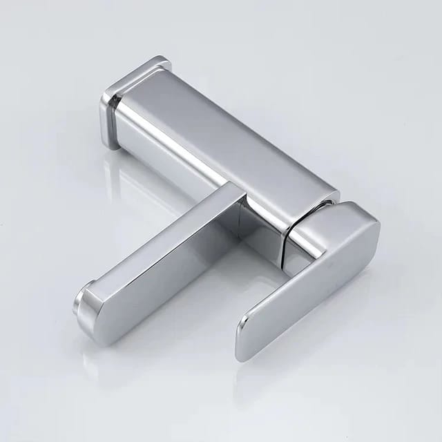 Square Bathroom Basin Faucet | Silver - Black