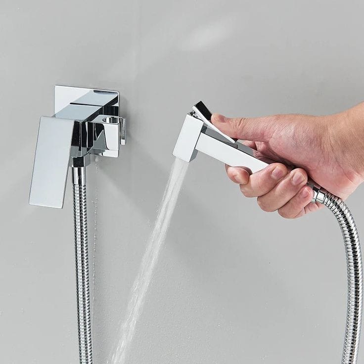 Brass Concealed Hand Shower | Silver - Black - Gold
