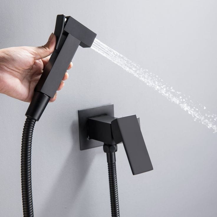 Brass Concealed Hand Shower | Silver - Black - Gold