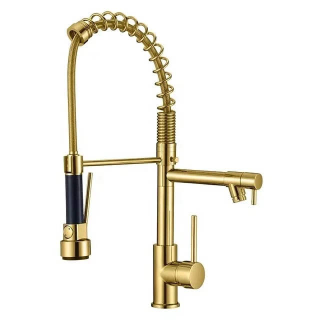 360° Movable Dual Kitchen Faucet | Silver - Black - Gold