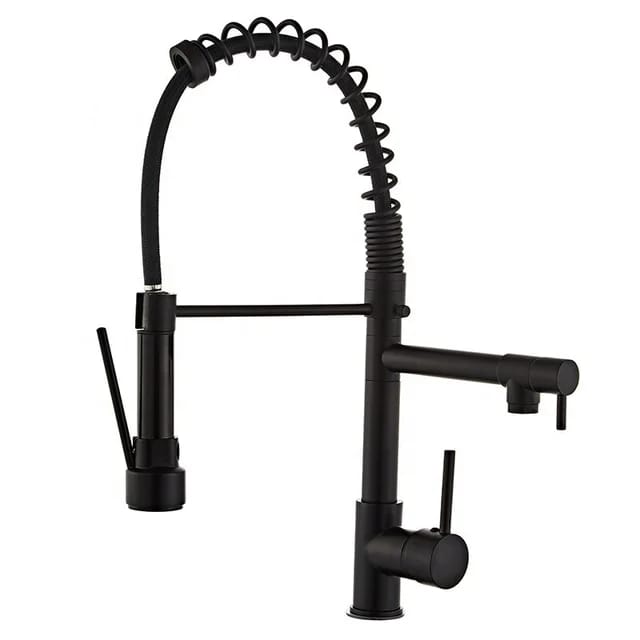 360° Movable Dual Kitchen Faucet | Silver - Black - Gold
