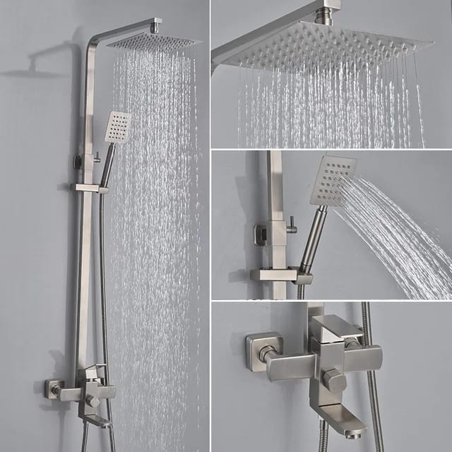 Square Bath Set | Nickel
