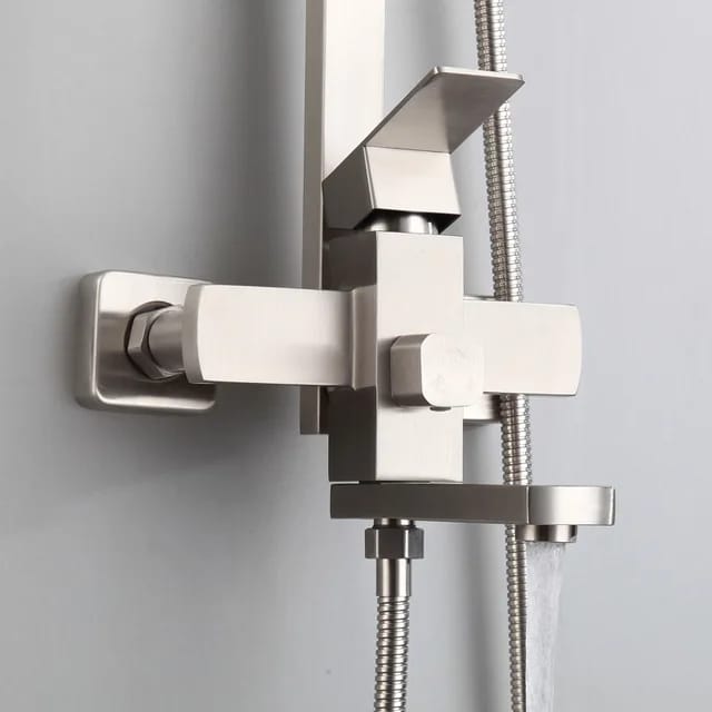 Square Bath Set | Nickel