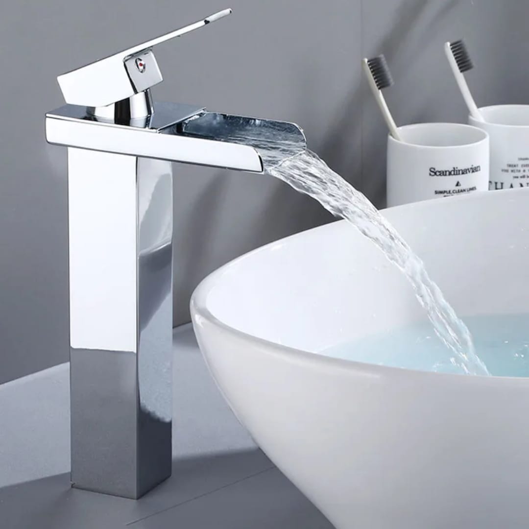 Vanity Water Fall Faucet | Silver - Black - Gold