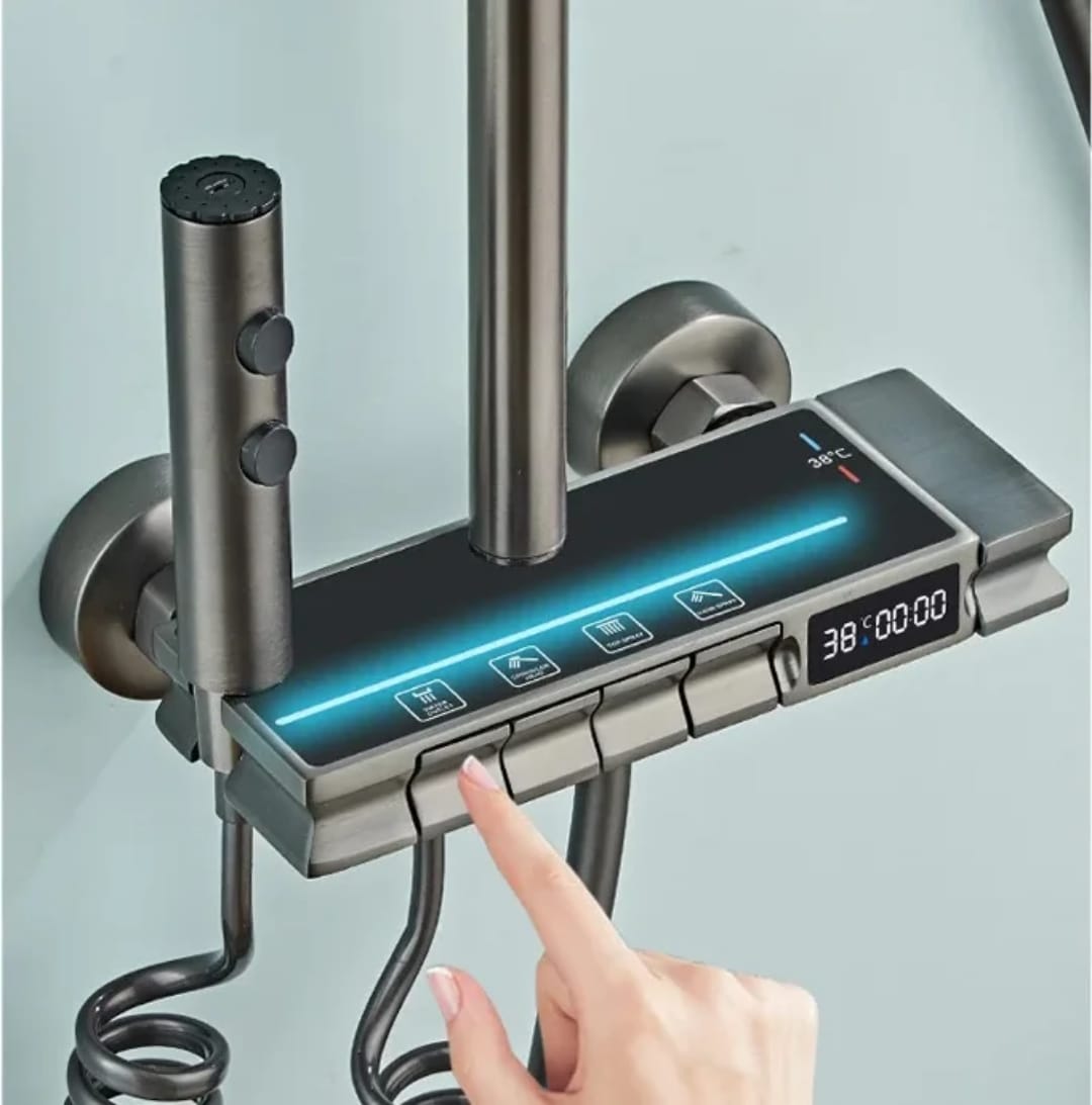 Skyline Piano Bath Set | Metallic Grey