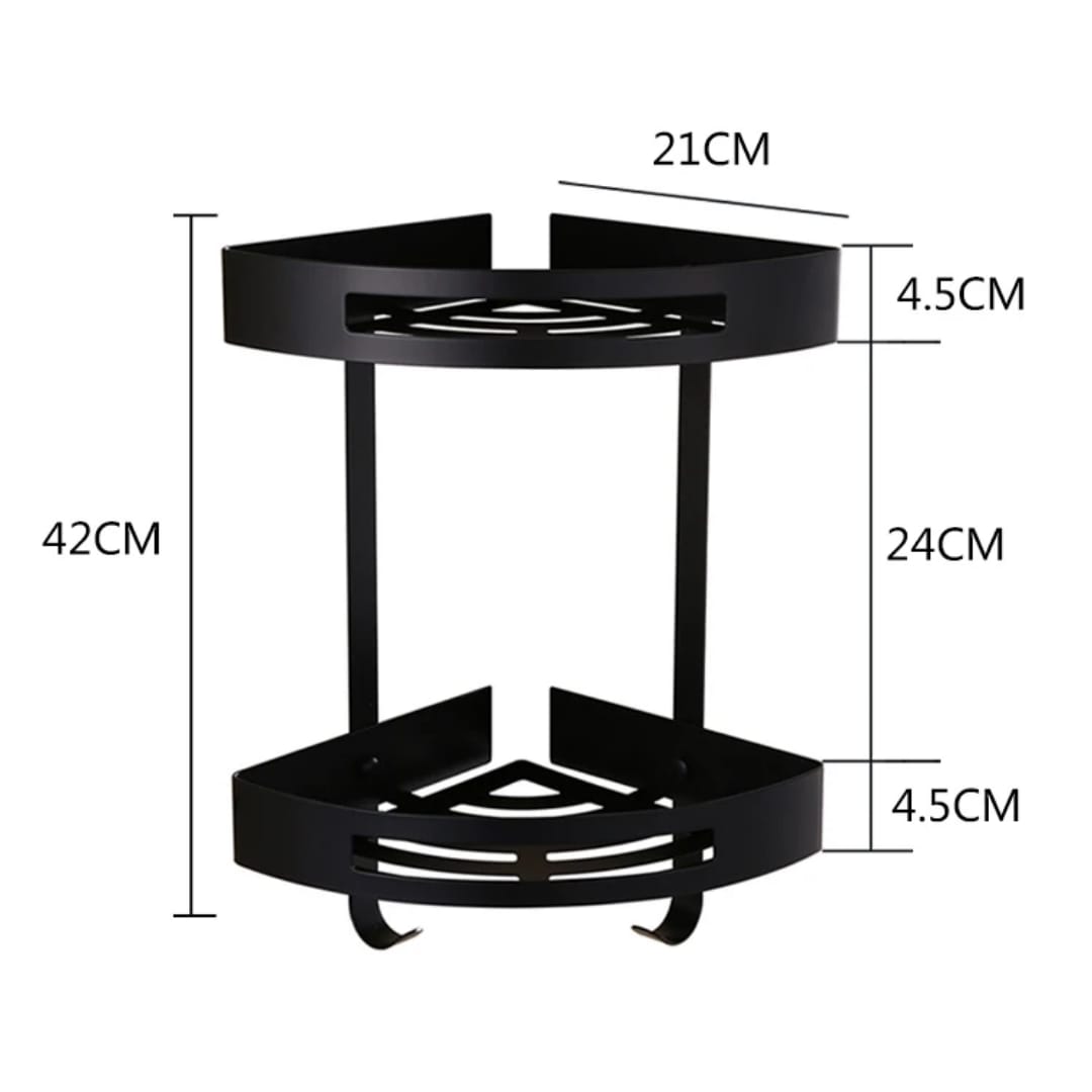 2- Tier Steel Corner Self Wall Mounted