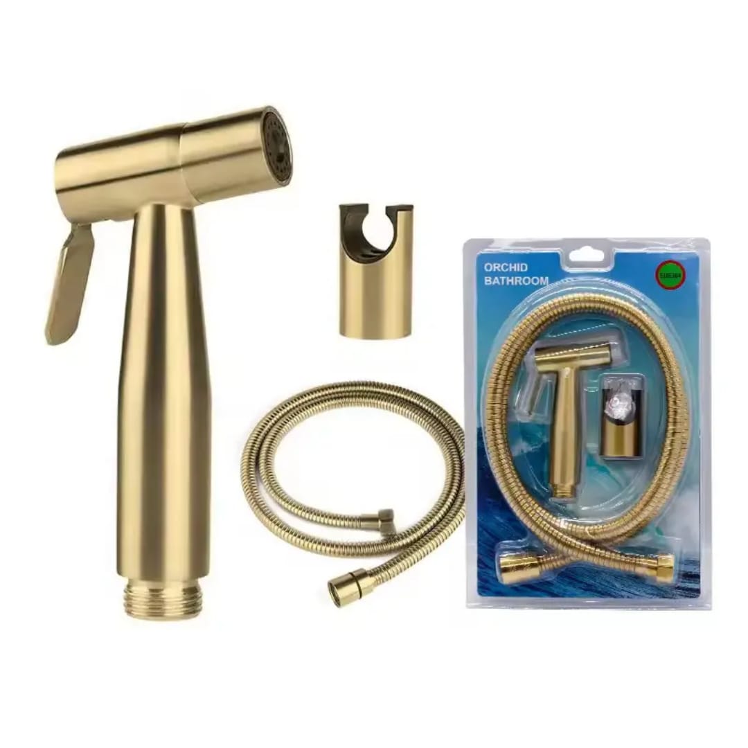 Stainless Steel Muslim Toilet Shower Set | Silver - Black - Gold