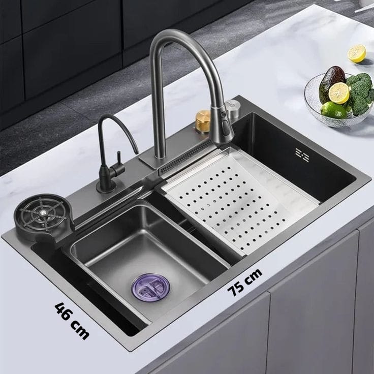 Multifunctional Kitchen Sink Bowl | Black