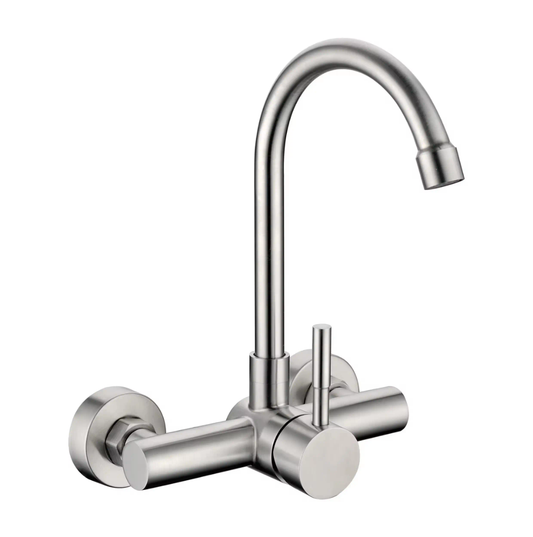 Wall Mounted Kitchen Faucet | Silver