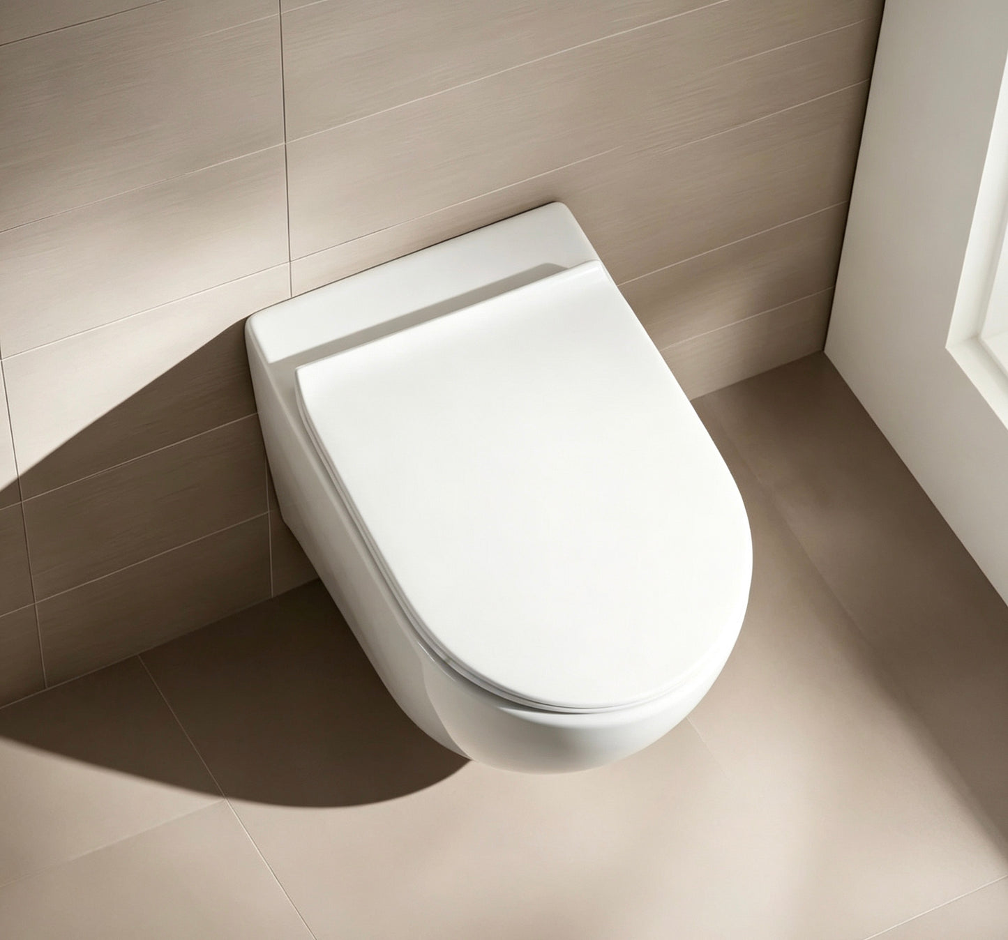 Ceramic Wall Mounted Hanging Concealed Commode - White