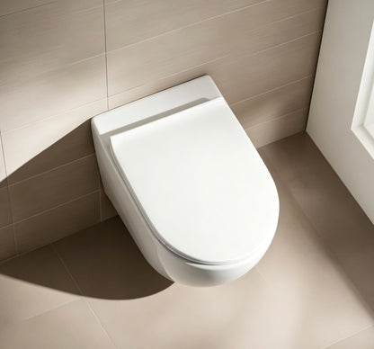Ceramic Wall Mounted Hanging Concealed Commode - White