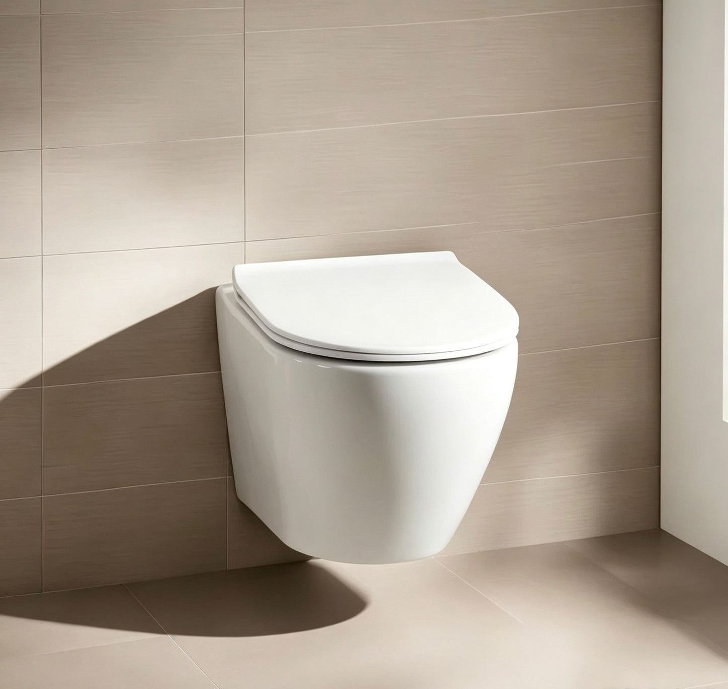 Ceramic Wall Mounted Hanging Concealed Commode - White