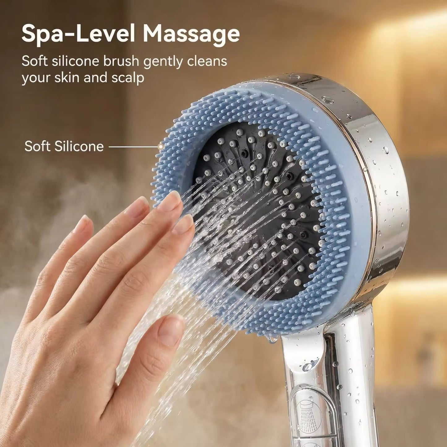 Multifunctional Hand Shower Grey & Silver