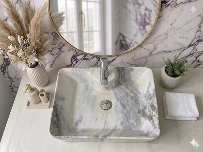 204 Ceramic Marble Bowl 19 Inch
