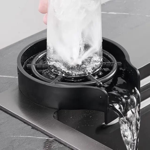 Glass Washer For Kitchen Sink - Bottle Washer Cleaner Kitchen Sink Attachment Kitchen Accessory Easy To Install & Use