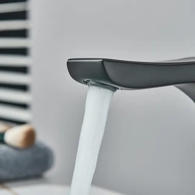 Basin Mixer Faucet Lever Handle Unique Spiral Design MATTE BLACK Brass For Bathrooms Easy To Install & Use