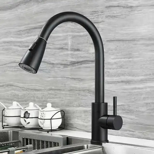 Kitchen Pullout Faucet Mixer Tap - Matte Black