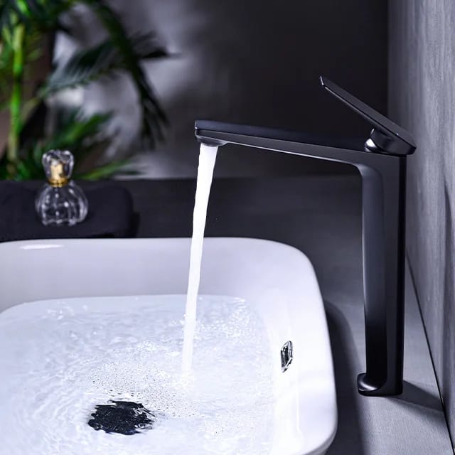 Vanity Bowl Long Faucet Mixer BLACK Hot & Cold For Luxury Bathrooms