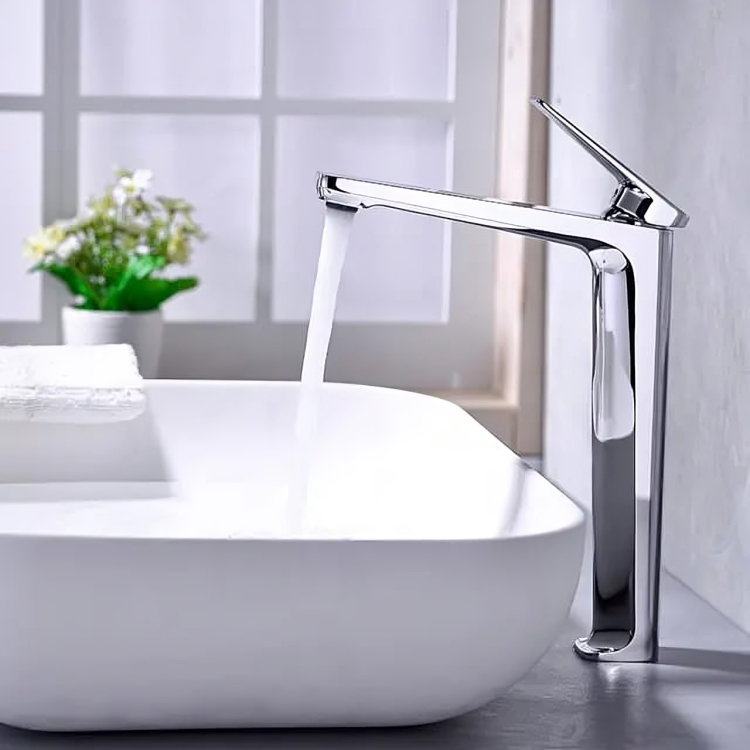 Vanity Bowl Long Faucet Mixer CHROME Hot & Cold For Luxury Bathrooms