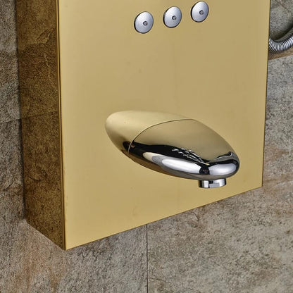 Stainless Steel Wall Hanging Shower Panel | Silver - Black - Gold