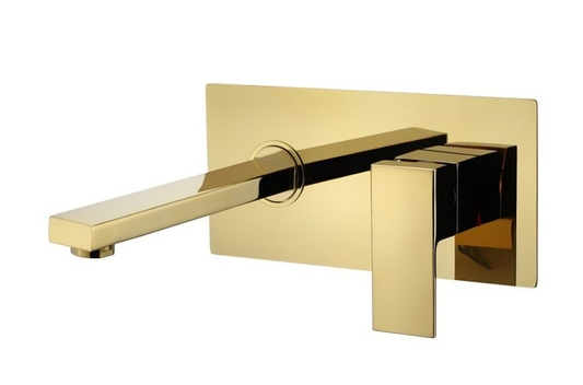 Bathroom Concealed Basin Mixer Faucet GOLD Brass Stainless Steel Complete Accessories