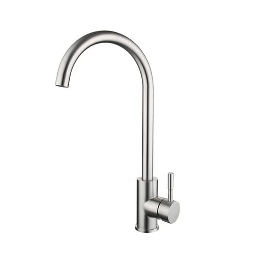 Kitchen Sink Faucet Mixer Hot & Cold Imported Stainless Steel NICKEL 360 Degree Rotation Sink Mounted Tap