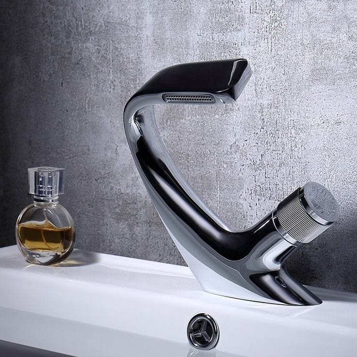 Side Handle Bathroom Faucet Mixer Brass CHROME Premium Design