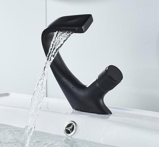 Side Handle Bathroom Faucet Mixer Brass BLACK Premium Design