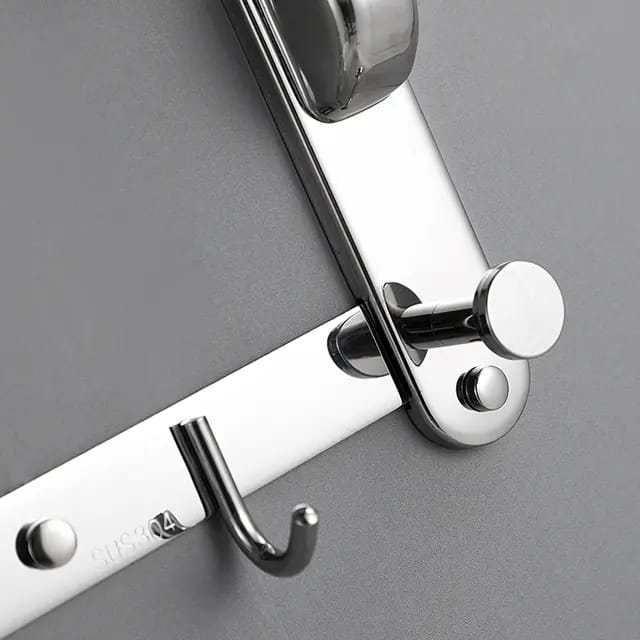 Modern Folding Towel Rack Stainless Steel CHROME For Bathrooms & Kitchen