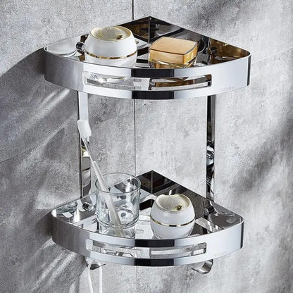 2- Tier Steel Corner Self Wall Mounted
