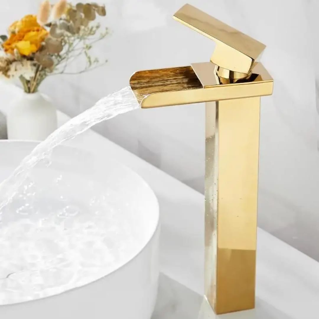 Vanity Water Fall Faucet | Silver - Black - Gold