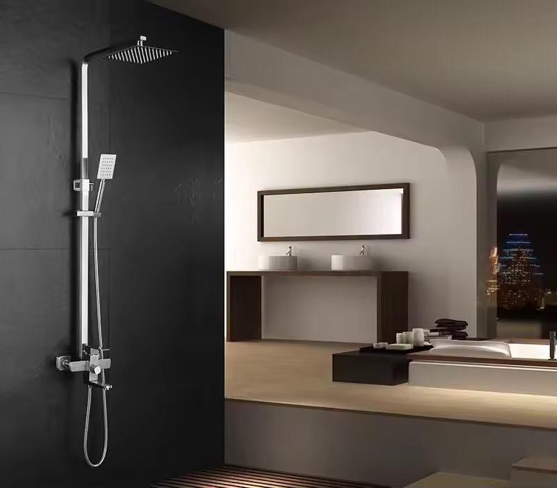 Bath Set Square Steel | Nickel