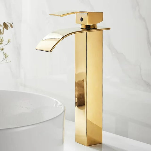 Bathroom Waterfall Faucet Mixer Tap - GOLD