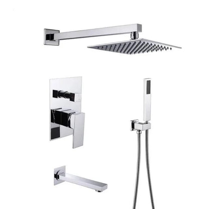 Brass Concealed Wall Shower | Silver - Black - Gold