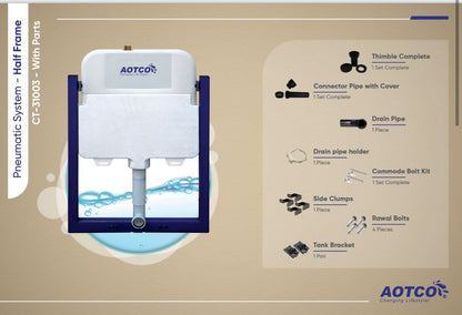 AOTCO® Bathroom Concealed Tank | Half Frame