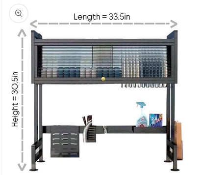 Stainless Steel Kitchen Rack | Black
